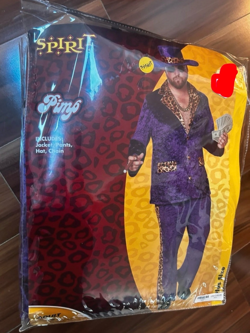 2X men’s spirit Halloween Pimp costume